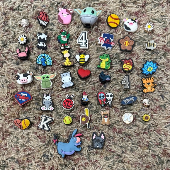 44 Assorted Shoe Charms Set - Picture 1 of 9
